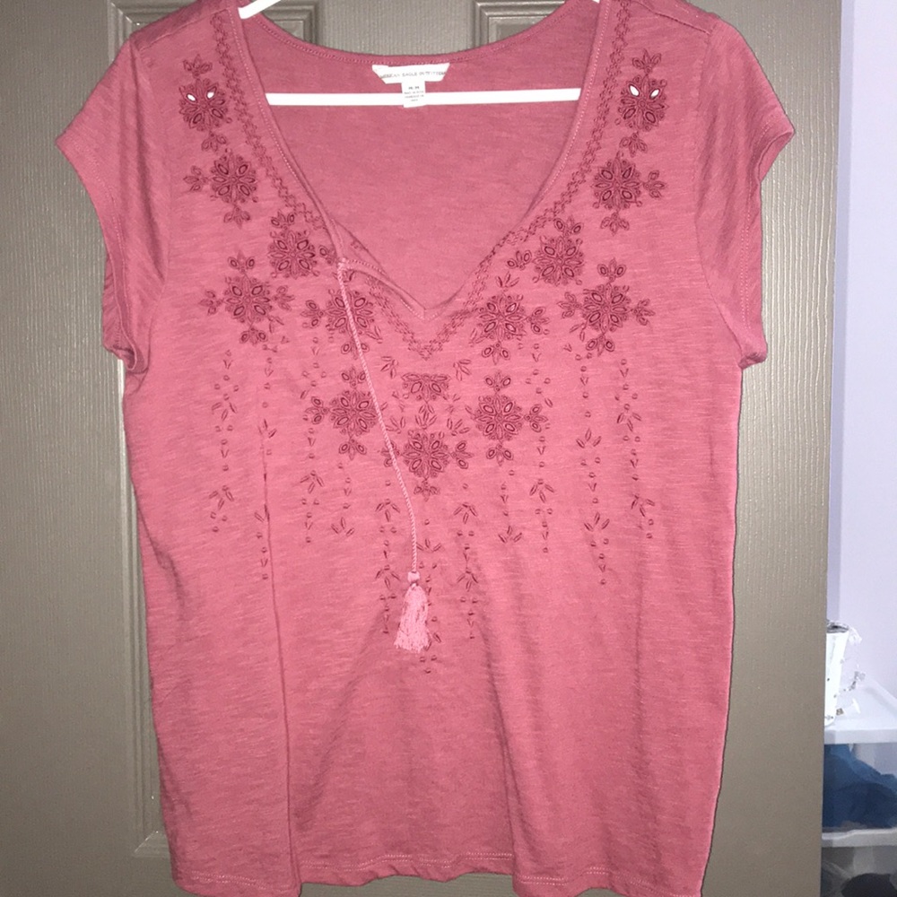 American Eagle Eyelet Top